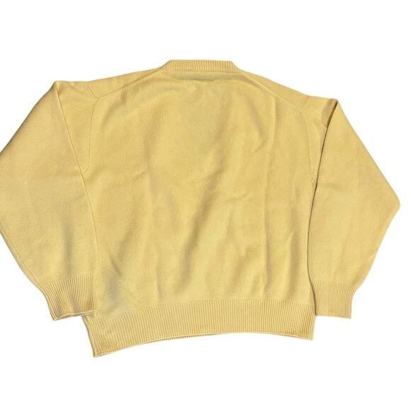 Vintage Brioni Roma 100% Cashmere Soft Yellow V Neck Sweater Men's 56 (US XL) - Picture 4 of 7